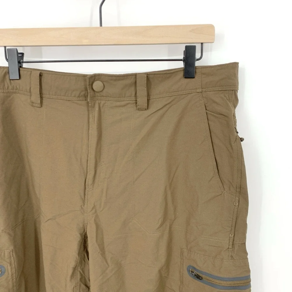 LL Bean Men Size 36 Shorts Brown Cargo Nylon Stretch Quick‎ Dry 11